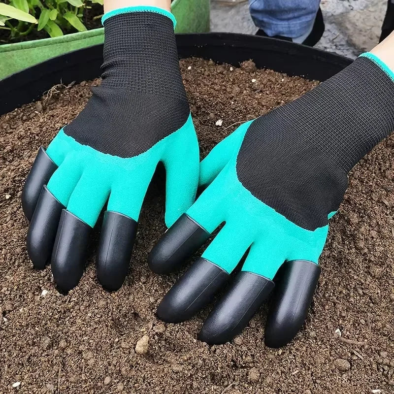 Garden gloves, stab resistant, waterproof, claw resistant, wear-resistant, ground scraping, grass pulling, soil digging, special