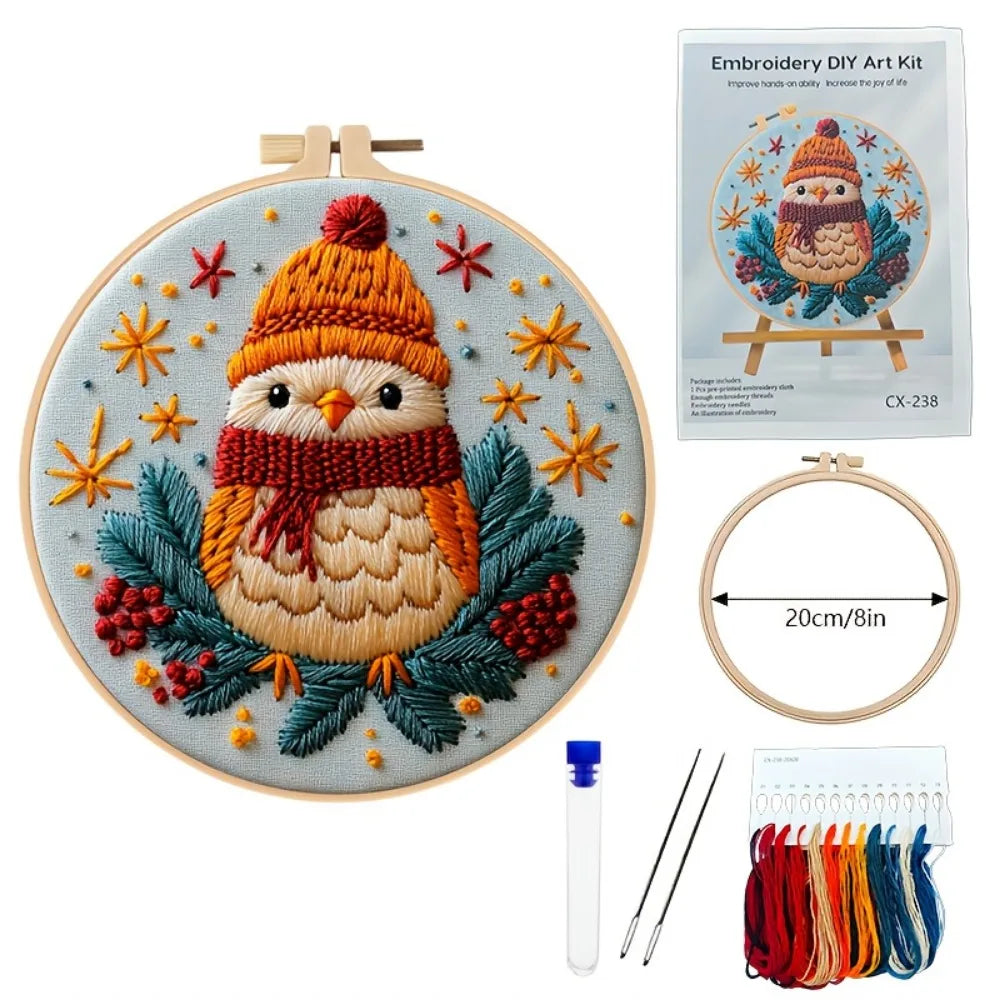 1 Christmas hand-embroidered material kit is a diy material kit suitable for beginners. It features a series of material kits fo