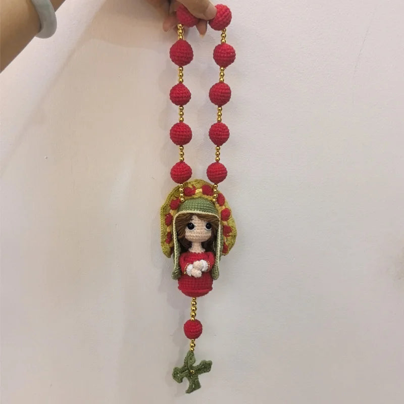 10cm Handmade Christening Baptism wedding engagement Communion birthday Bridal baby Rosaries Christmas Gift Home Decoration