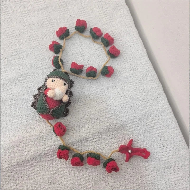 10cm Handmade Christening Baptism wedding engagement Communion birthday Bridal baby Rosaries Christmas Gift Home Decoration