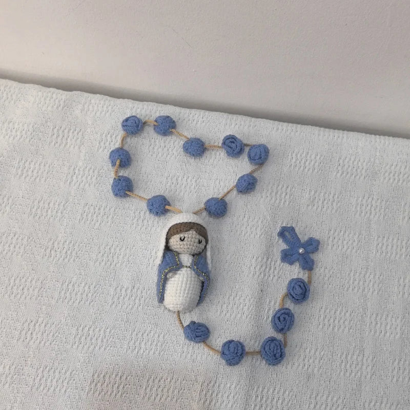 10cm Handmade Christening Baptism wedding engagement Communion birthday Bridal baby Rosaries Christmas Gift Home Decoration