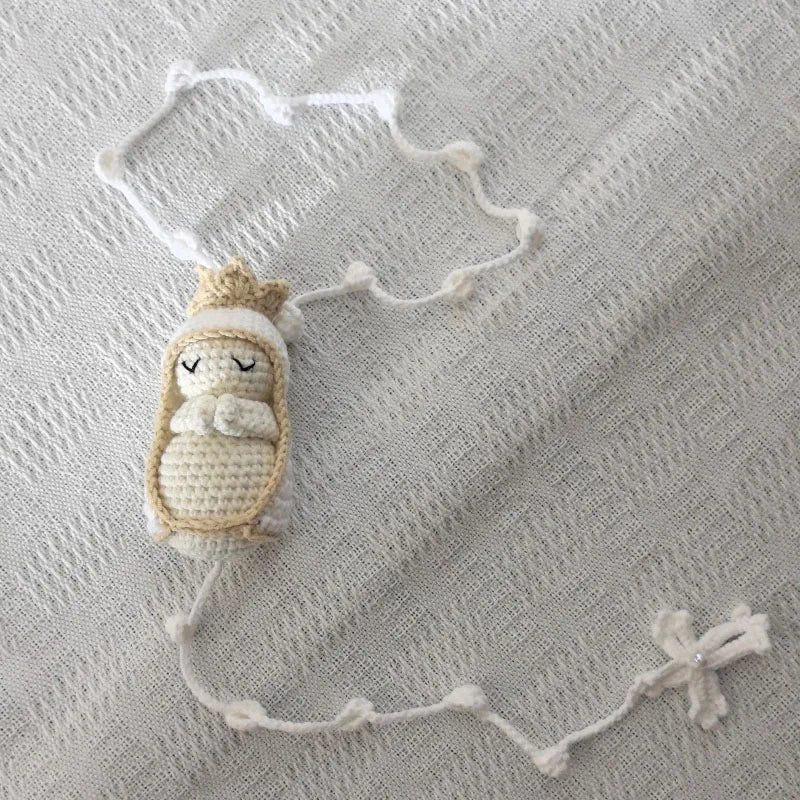 10cm Handmade Christening Baptism wedding engagement Communion birthday Bridal baby Rosaries Christmas Gift Home Decoration