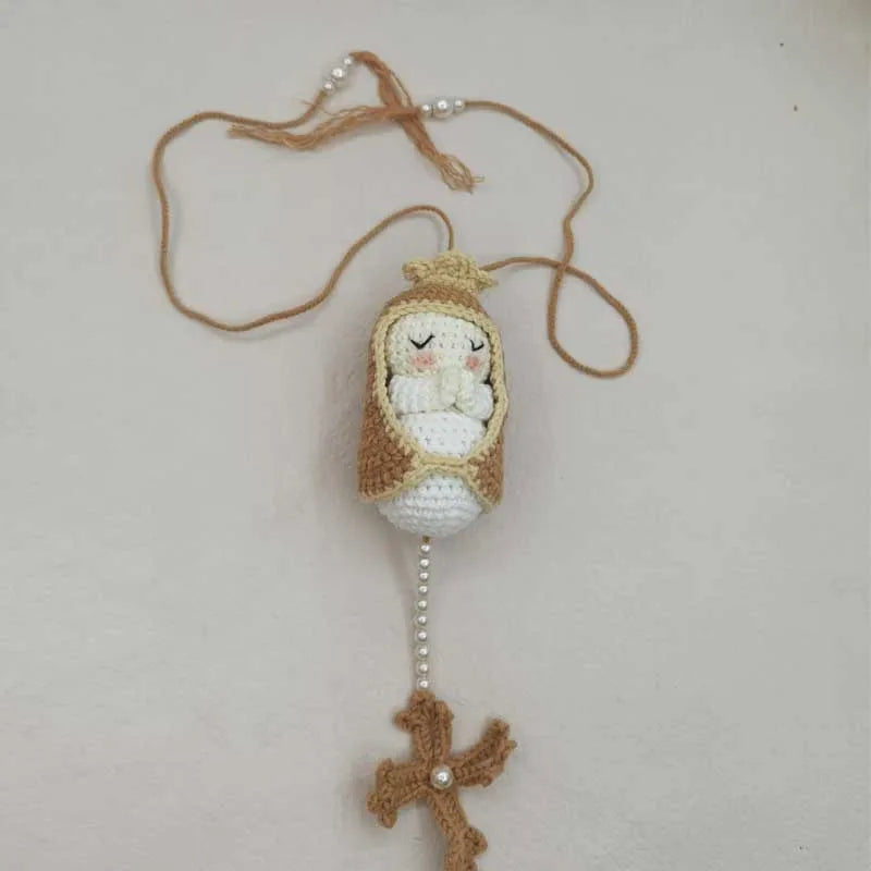 10cm Handmade Christening Baptism wedding engagement Communion birthday Bridal baby Rosaries Christmas Gift Home Decoration