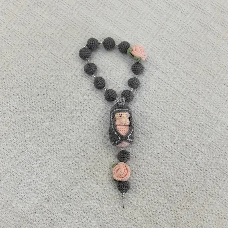 10cm Handmade Christening Baptism wedding engagement Communion birthday Bridal baby Rosaries Christmas Gift Home Decoration