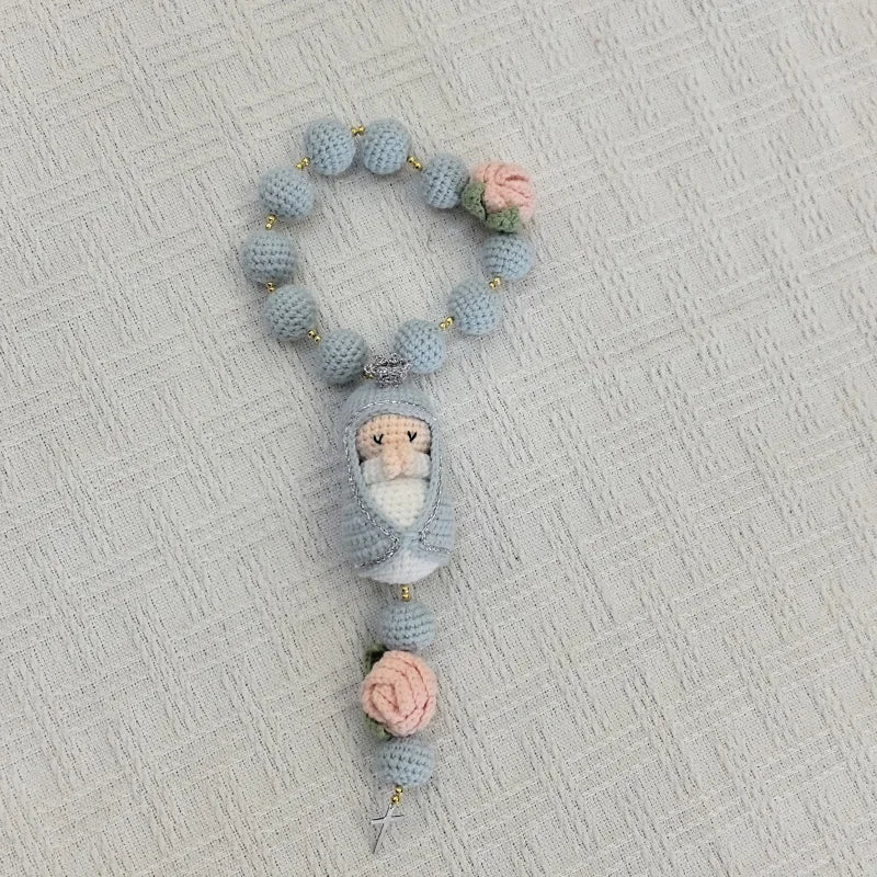 10cm Handmade Christening Baptism wedding engagement Communion birthday Bridal baby Rosaries Christmas Gift Home Decoration