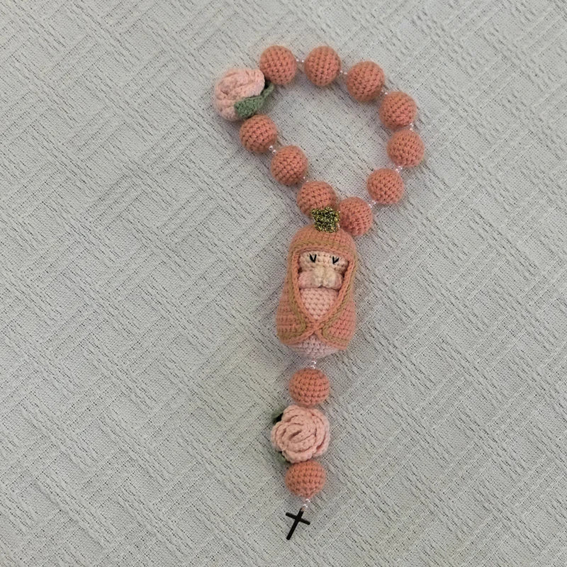 10cm Handmade Christening Baptism wedding engagement Communion birthday Bridal baby Rosaries Christmas Gift Home Decoration