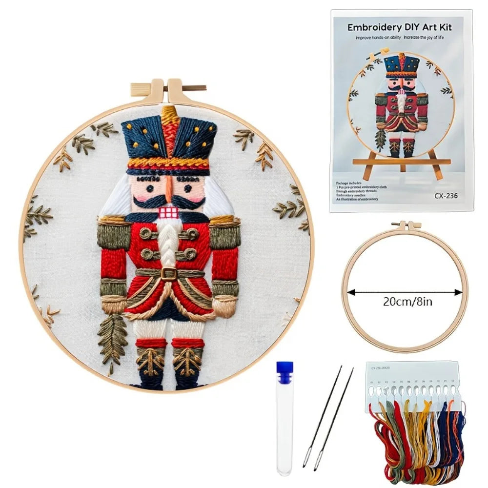 1 Christmas hand-embroidered material kit is a diy material kit suitable for beginners. It features a series of material kits fo