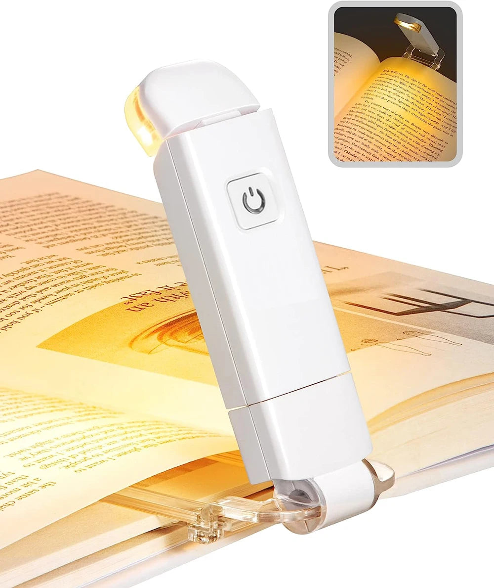 Mini Light Reading Clip Light LED Small Night Light USB Charging Adjustable Brightness Eye Protection Portable