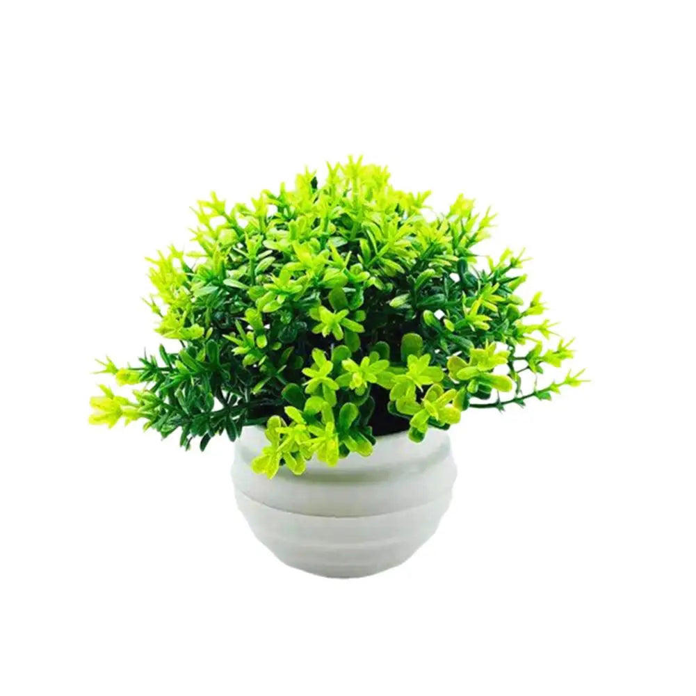 Artificial Pot Flowers 2025 Small Fake Plants with Pot Mini Potted Plants for Kitchen Garden House Office Tabletop Decoration