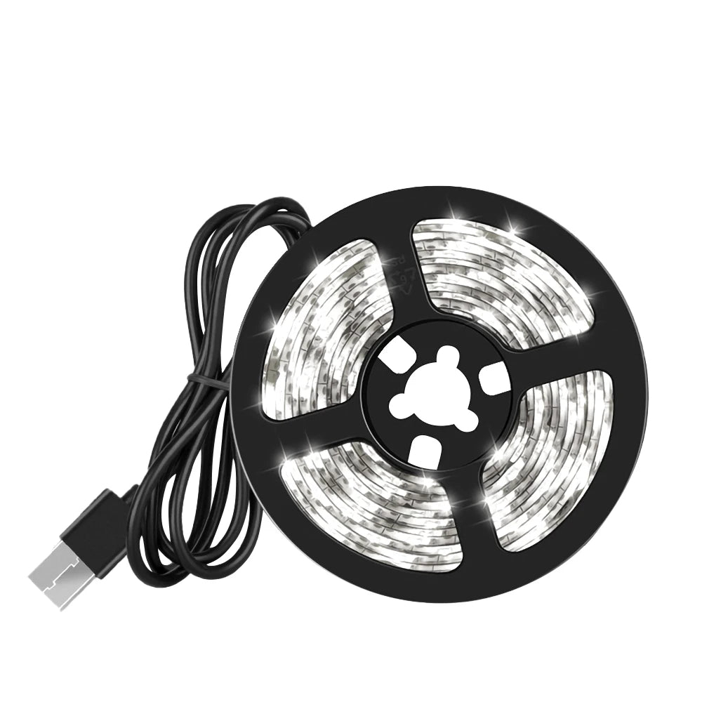 5M USB Led Strip Lights Aesthetic Room Decor Christmas Decoration Bedroom Closets Kitchen TV Ambient Ring Light Neon Wall Lamps