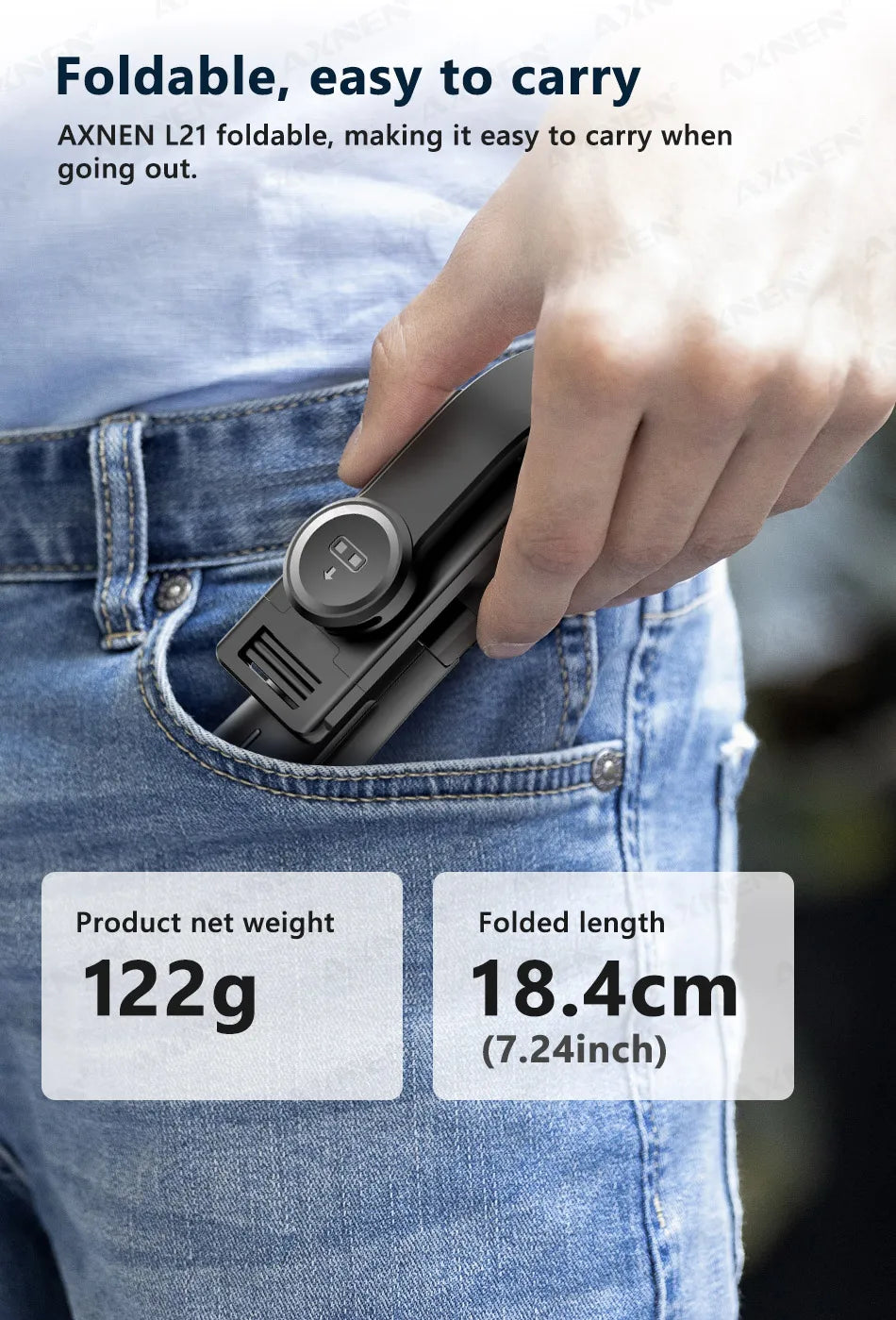 Selfie Stick Tripod for Cell Phone, Mobile Stand Monopod with Wireless Remote for iPhone Samsung Huawei Xiaomi Smartphone