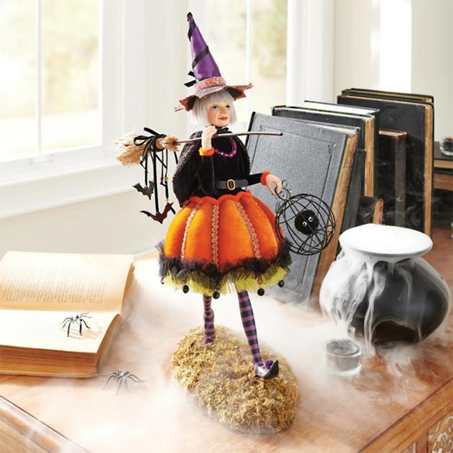Hand-Painted Resin Crafts  Resin Witch Statue Ornament  Witch Statue Craft
