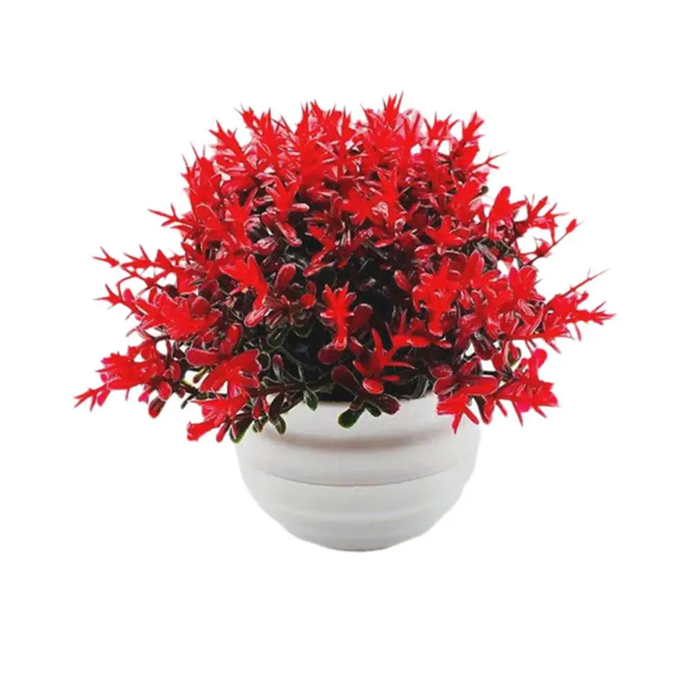 Artificial Pot Flowers 2025 Small Fake Plants with Pot Mini Potted Plants for Kitchen Garden House Office Tabletop Decoration