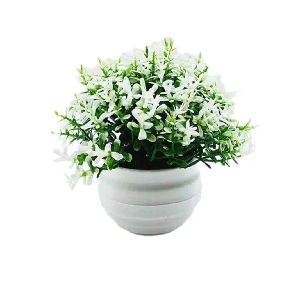 Artificial Pot Flowers 2025 Small Fake Plants with Pot Mini Potted Plants for Kitchen Garden House Office Tabletop Decoration