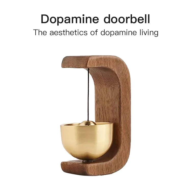 Dopamine Wind-bell Magnetic Inhalation Home Wind-bell Beech Car Into The Door To Remind The Bell Copper Bell Walnut Copper Ornam