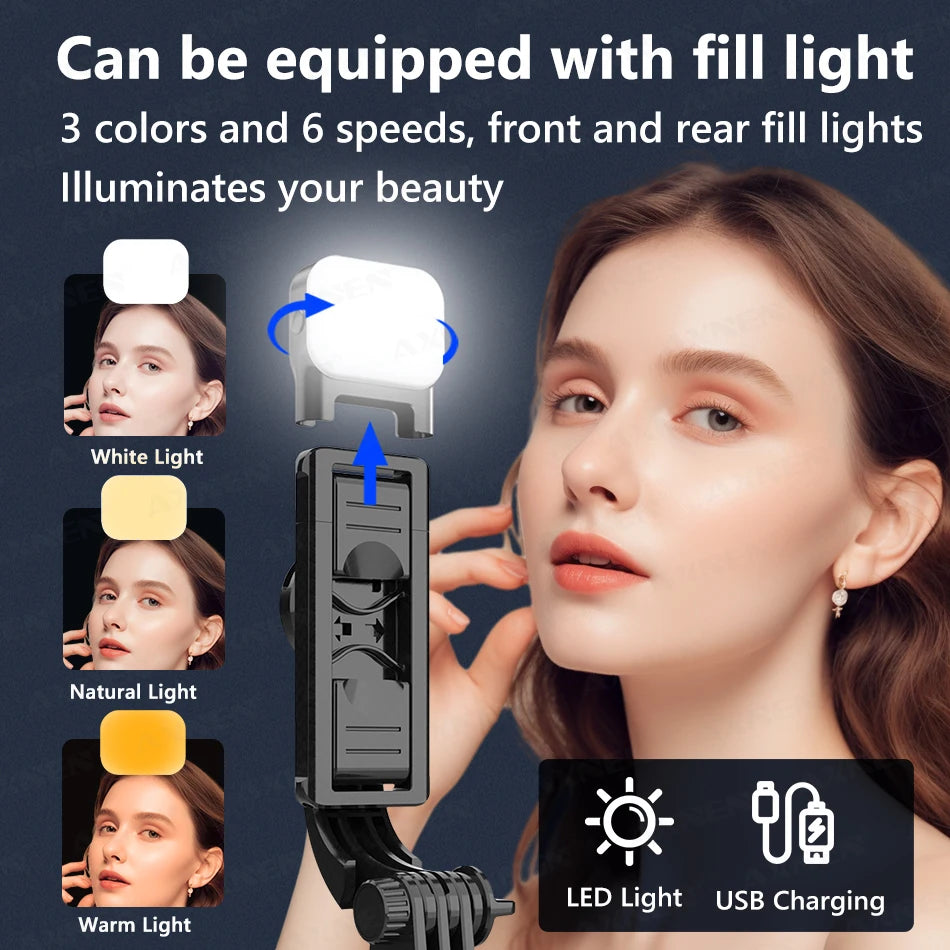 Selfie Stick Tripod for Cell Phone, Mobile Stand Monopod with Wireless Remote for iPhone Samsung Huawei Xiaomi Smartphone