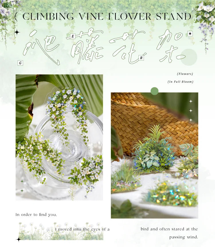 20pcs/1lot Kawaii Scrapbook Stickers  the garden is full of greenery Junk Journal  Planner Stationery Sticker Planner Decorative