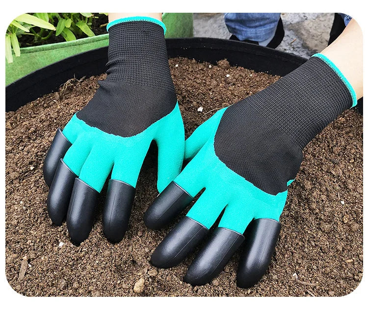 Garden gloves, stab resistant, waterproof, claw resistant, wear-resistant, ground scraping, grass pulling, soil digging, special