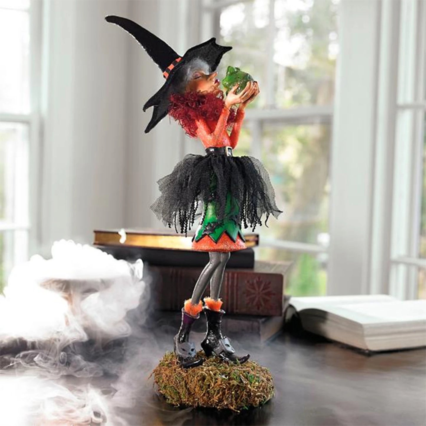 Hand-Painted Resin Crafts  Resin Witch Statue Ornament  Witch Statue Craft