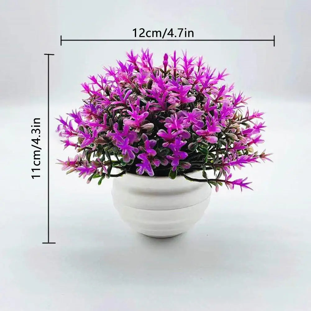 Artificial Pot Flowers 2025 Small Fake Plants with Pot Mini Potted Plants for Kitchen Garden House Office Tabletop Decoration