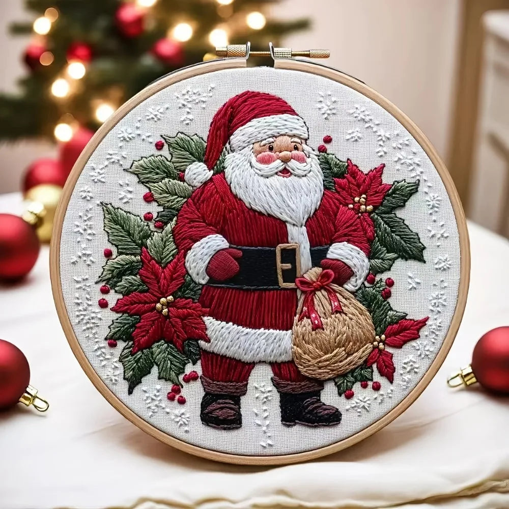 1 Christmas hand-embroidered material kit is a diy material kit suitable for beginners. It features a series of material kits fo