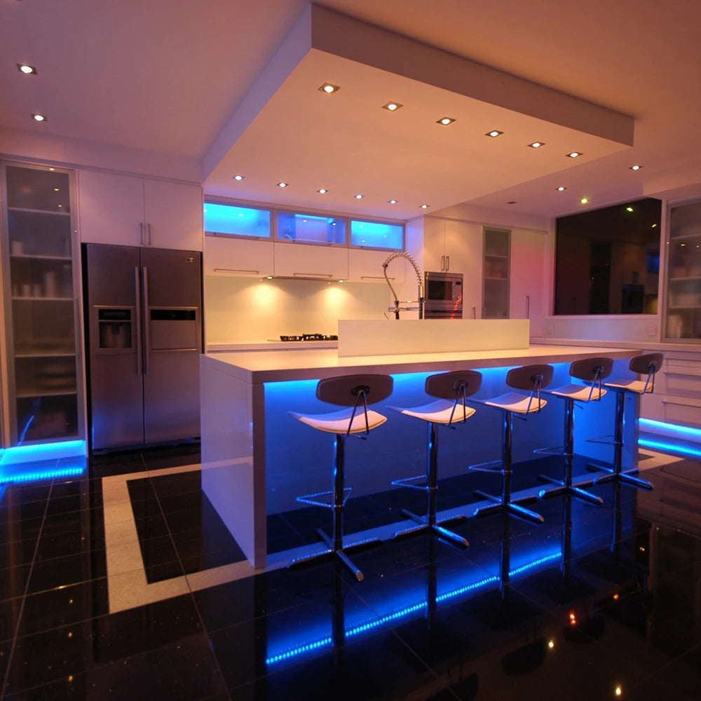 5M USB Led Strip Lights Aesthetic Room Decor Christmas Decoration Bedroom Closets Kitchen TV Ambient Ring Light Neon Wall Lamps