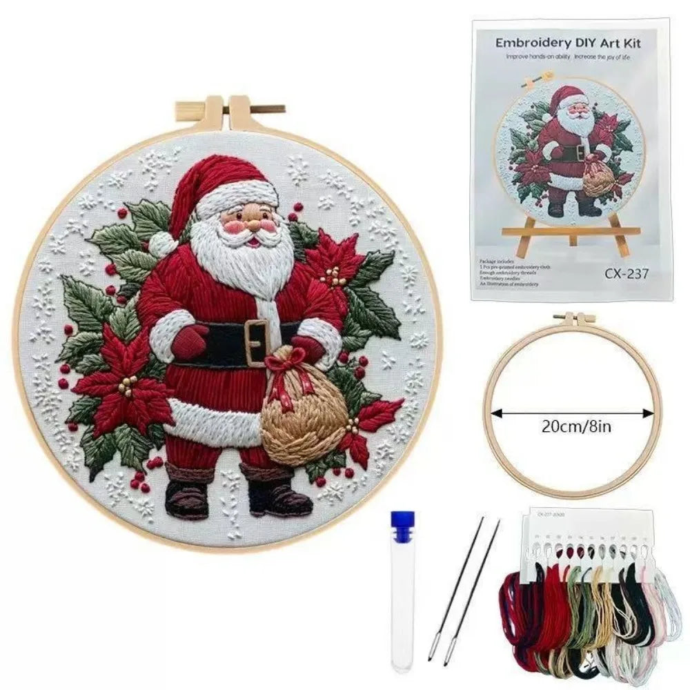 1 Christmas hand-embroidered material kit is a diy material kit suitable for beginners. It features a series of material kits fo