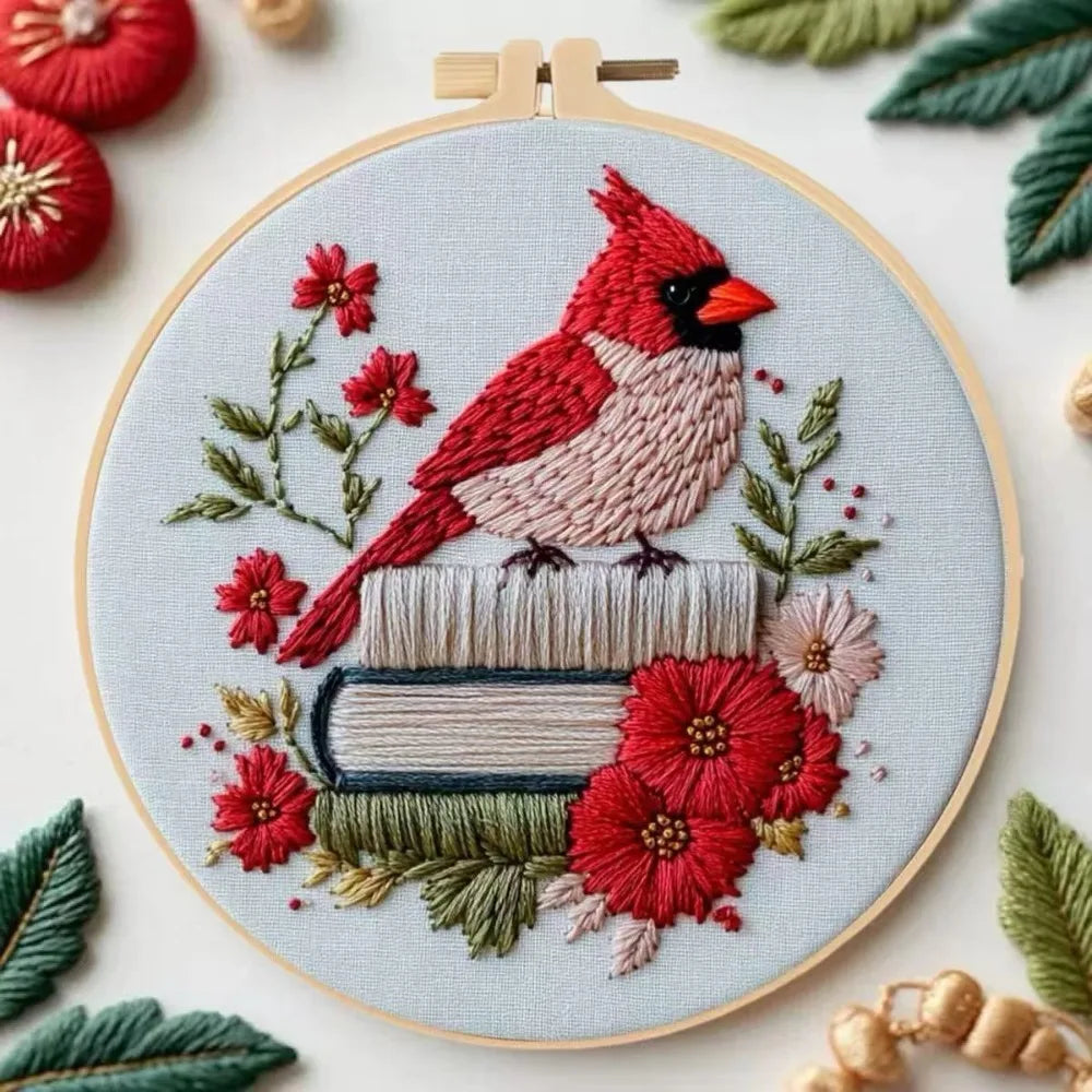 1 Christmas hand-embroidered material kit is a diy material kit suitable for beginners. It features a series of material kits fo