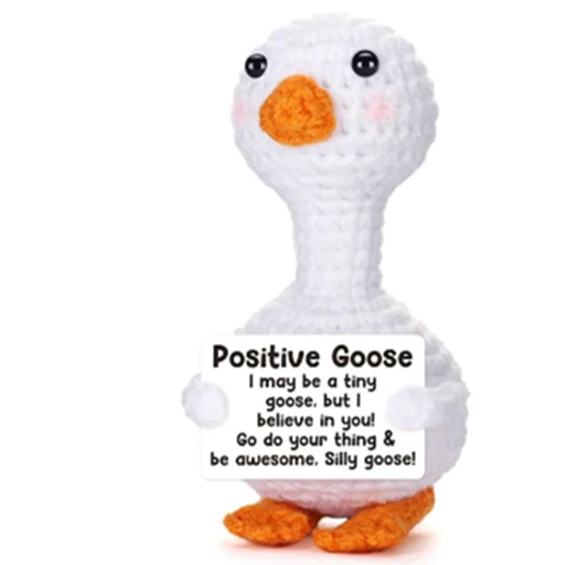 New Positive Energy Potato Hug Pocket Mini Handmade Plush Wool Knitting Doll with Card Funny Christams Gift Home Room Decoration