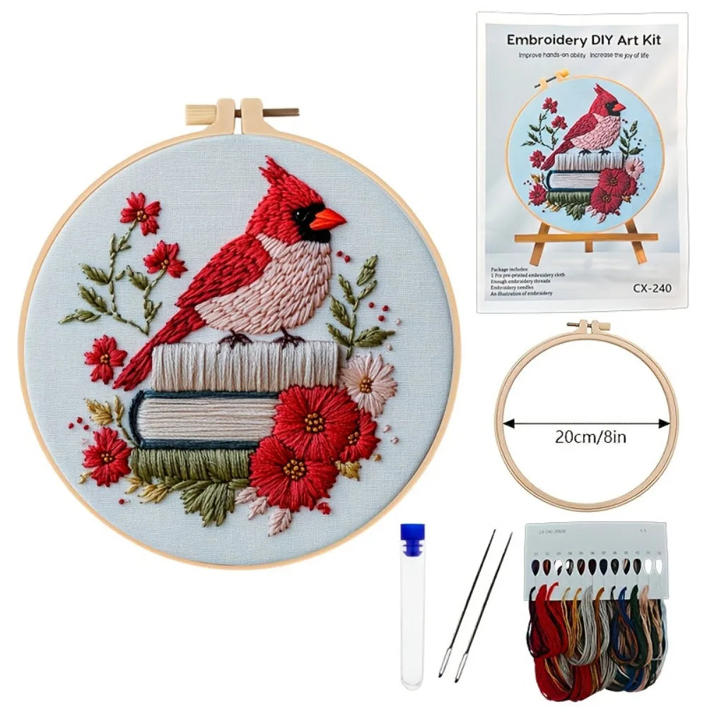 1 Christmas hand-embroidered material kit is a diy material kit suitable for beginners. It features a series of material kits fo