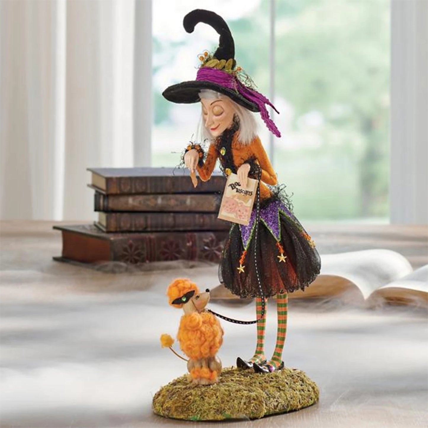 Hand-Painted Resin Crafts  Resin Witch Statue Ornament  Witch Statue Craft