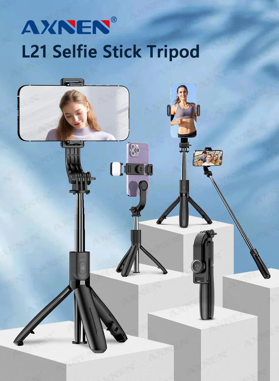 Selfie Stick Tripod for Cell Phone, Mobile Stand Monopod with Wireless Remote for iPhone Samsung Huawei Xiaomi Smartphone