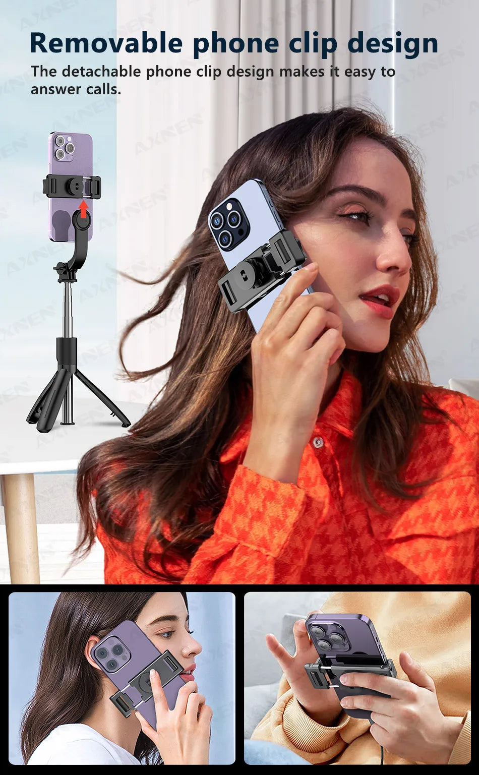 Selfie Stick Tripod for Cell Phone, Mobile Stand Monopod with Wireless Remote for iPhone Samsung Huawei Xiaomi Smartphone