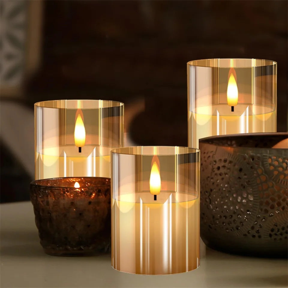 Battery Operated LED Flameless Candles with Remote and Timer Real Wax Candles Flickering Light for Wedding Home Party Decor