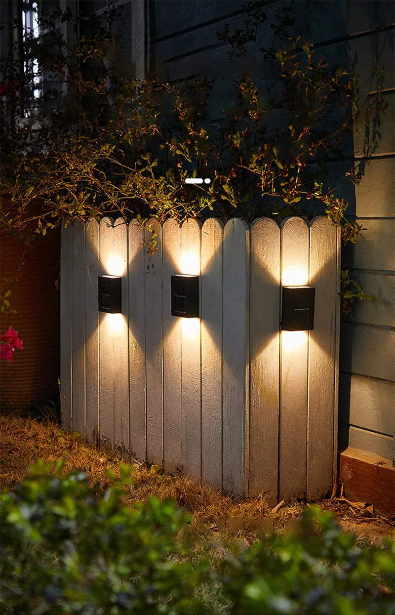Solar LED Outdoor Light Solar Lighting Sensor Lamp Streetlights Exterior Garden Decoration Garland Waterproof Solar Wall Light