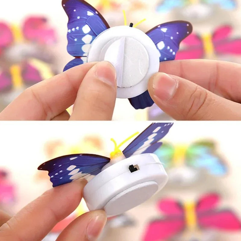 Ranpo Hot Butterfly Night Light Creative Funny Colorful Glowing Butterfly Light Stickable Diy LED House Decorative Wall Lights