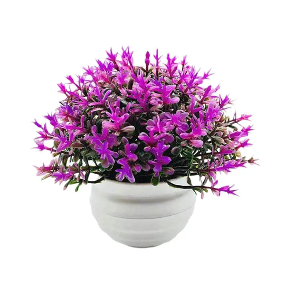 Artificial Pot Flowers 2025 Small Fake Plants with Pot Mini Potted Plants for Kitchen Garden House Office Tabletop Decoration