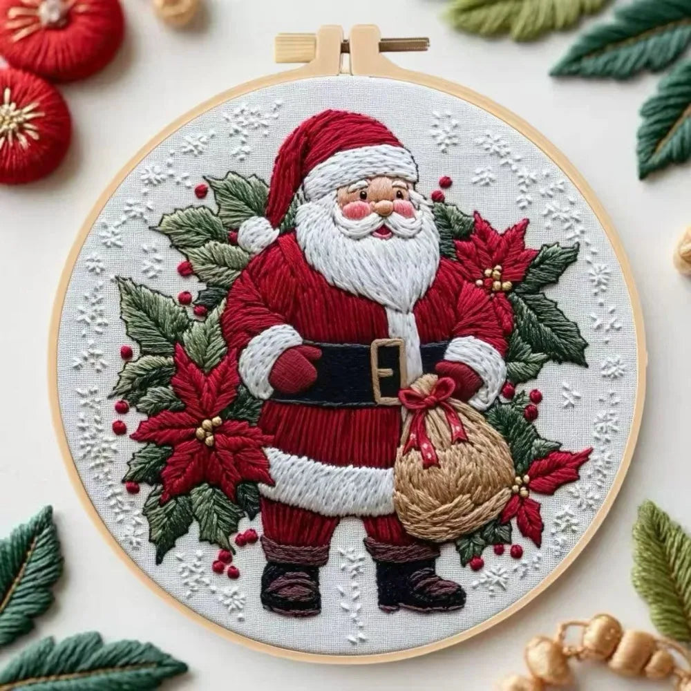 1 Christmas hand-embroidered material kit is a diy material kit suitable for beginners. It features a series of material kits fo