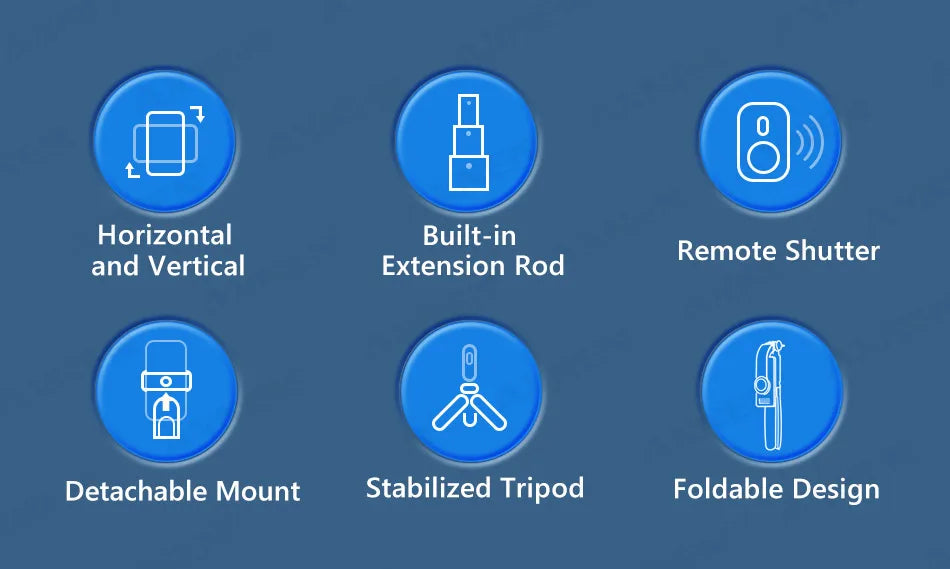 Selfie Stick Tripod for Cell Phone, Mobile Stand Monopod with Wireless Remote for iPhone Samsung Huawei Xiaomi Smartphone