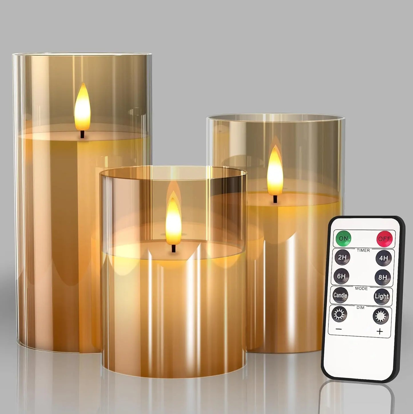 Battery Operated LED Flameless Candles with Remote and Timer Real Wax Candles Flickering Light for Wedding Home Party Decor
