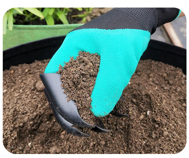 Garden gloves, stab resistant, waterproof, claw resistant, wear-resistant, ground scraping, grass pulling, soil digging, special