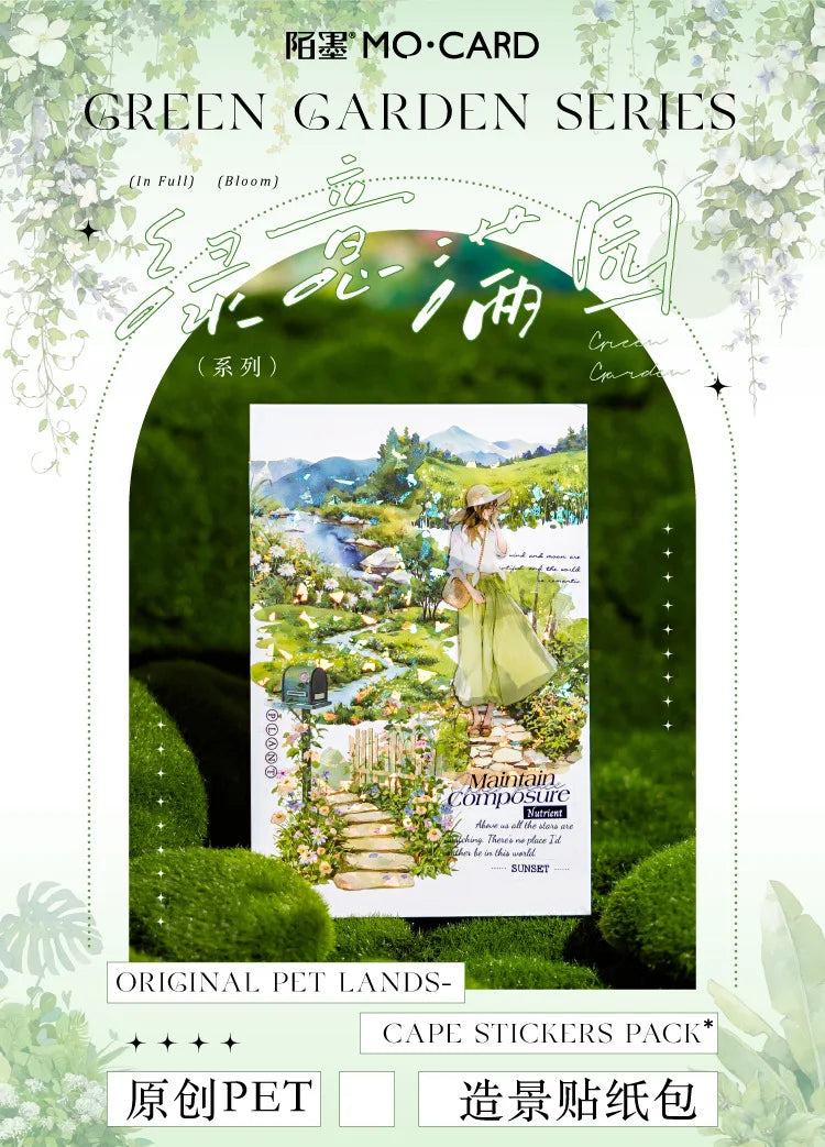 20pcs/1lot Kawaii Scrapbook Stickers  the garden is full of greenery Junk Journal  Planner Stationery Sticker Planner Decorative