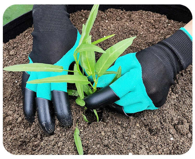 Garden gloves, stab resistant, waterproof, claw resistant, wear-resistant, ground scraping, grass pulling, soil digging, special