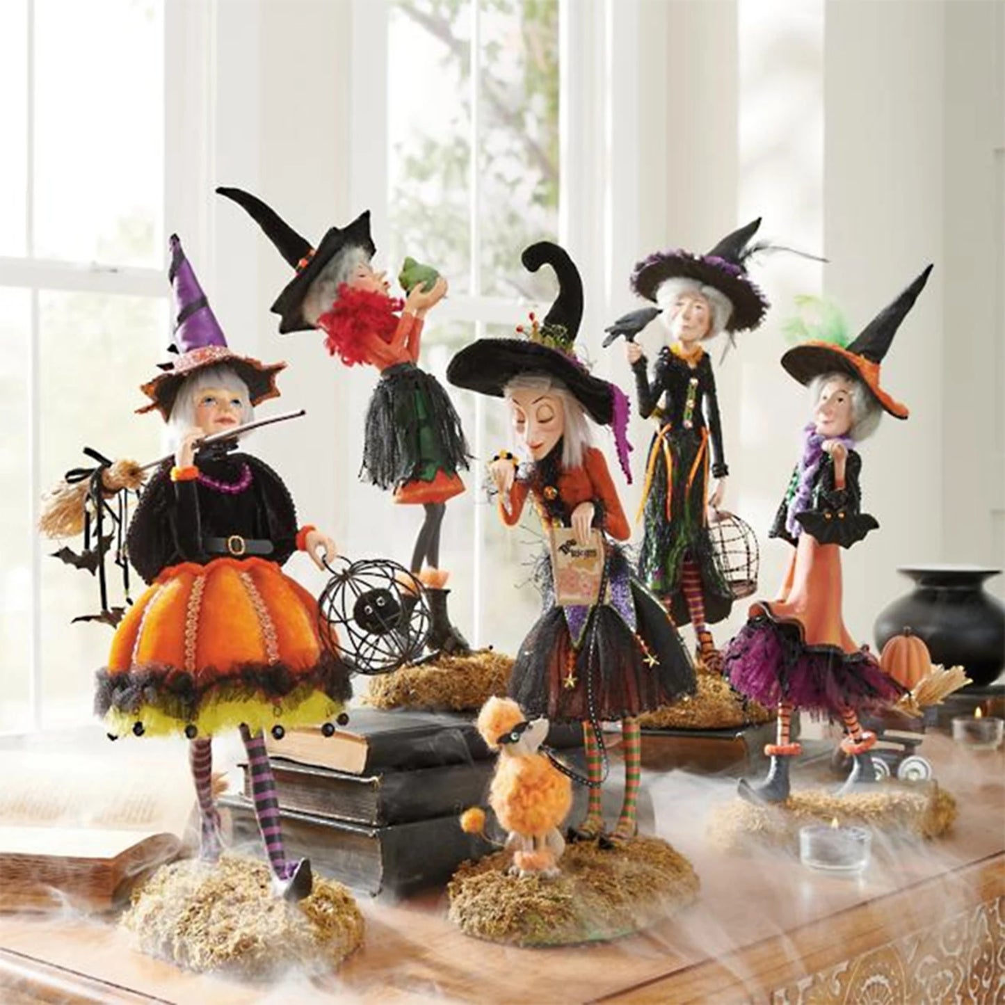 Hand-Painted Resin Crafts  Resin Witch Statue Ornament  Witch Statue Craft