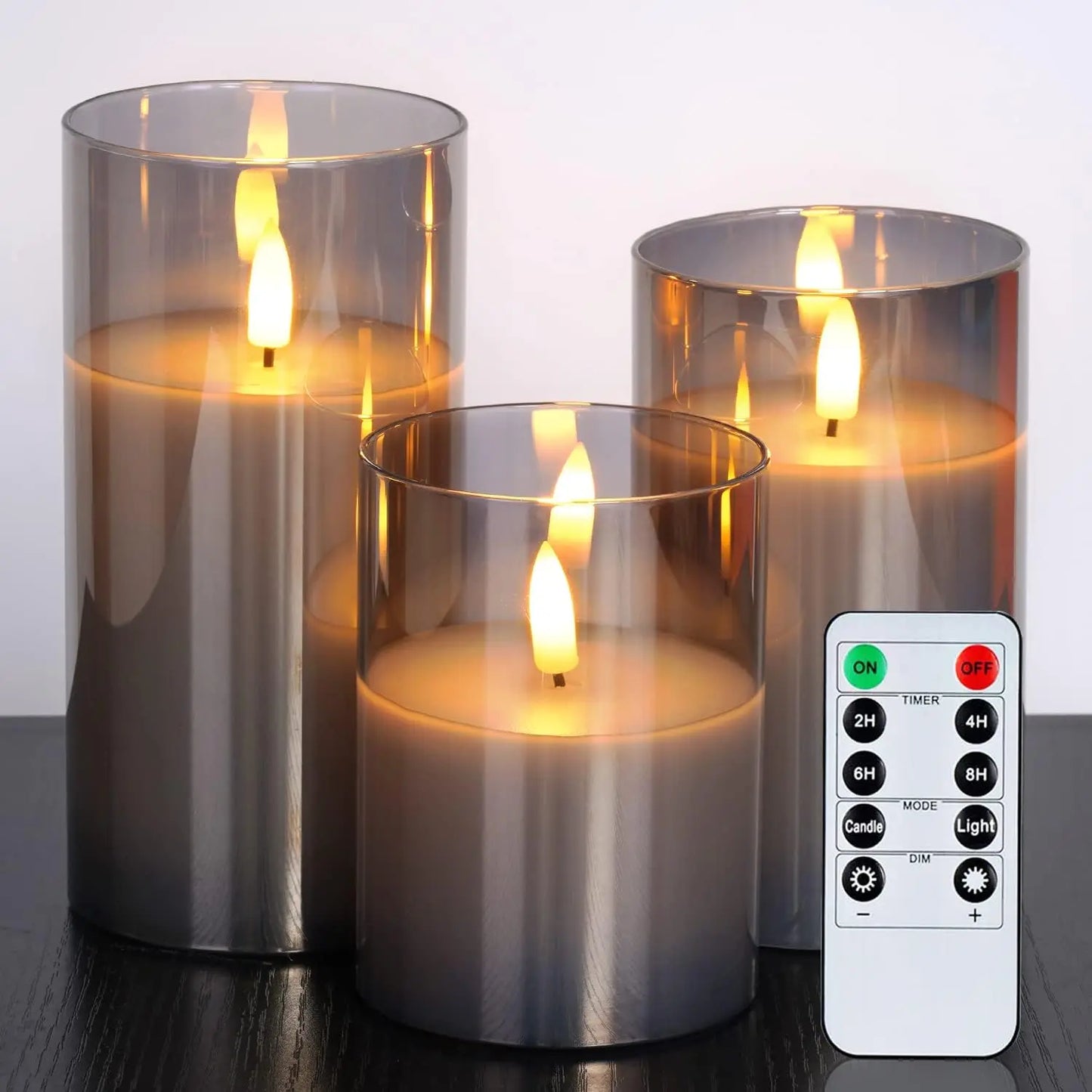 Battery Operated LED Flameless Candles with Remote and Timer Real Wax Candles Flickering Light for Wedding Home Party Decor
