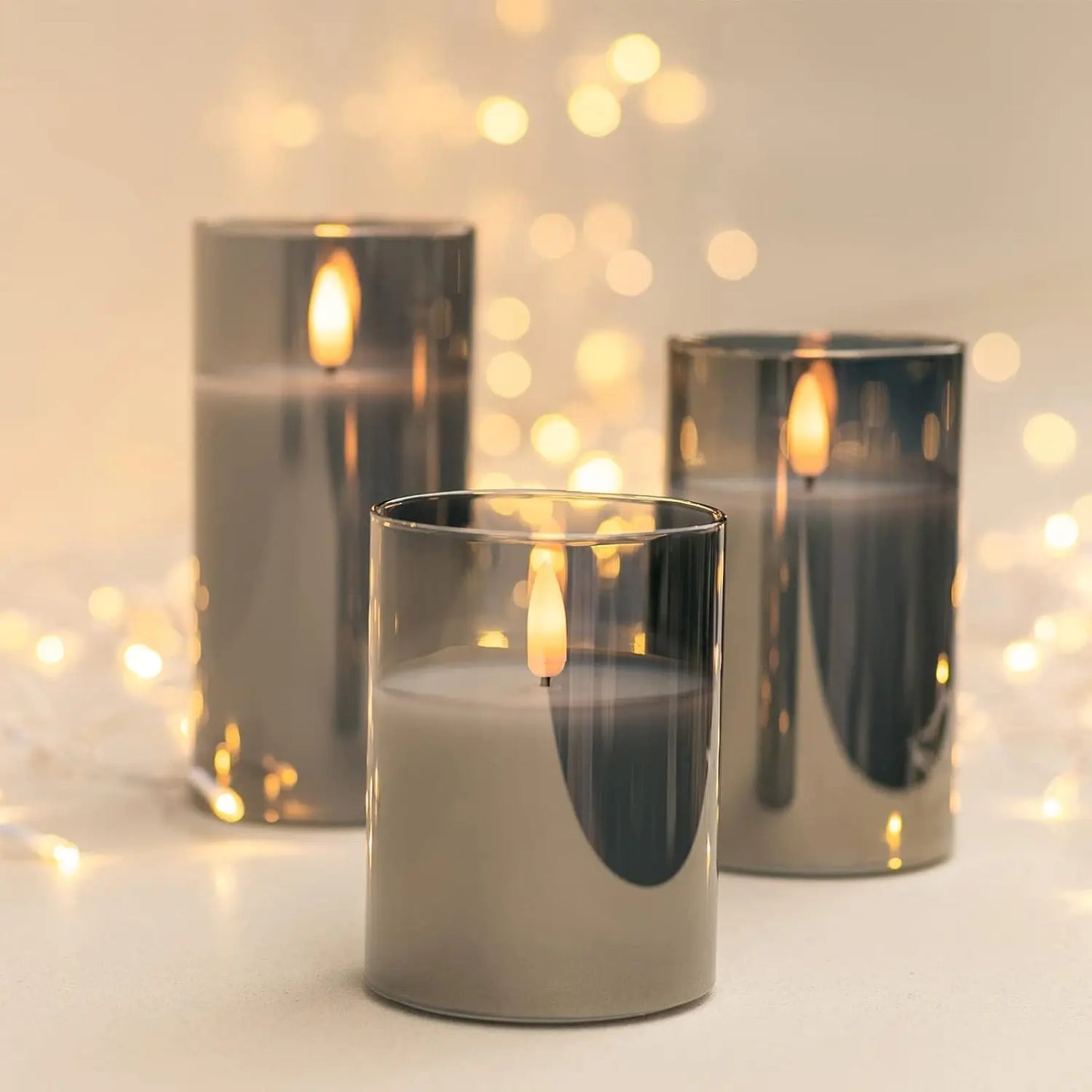 Battery Operated LED Flameless Candles with Remote and Timer Real Wax Candles Flickering Light for Wedding Home Party Decor