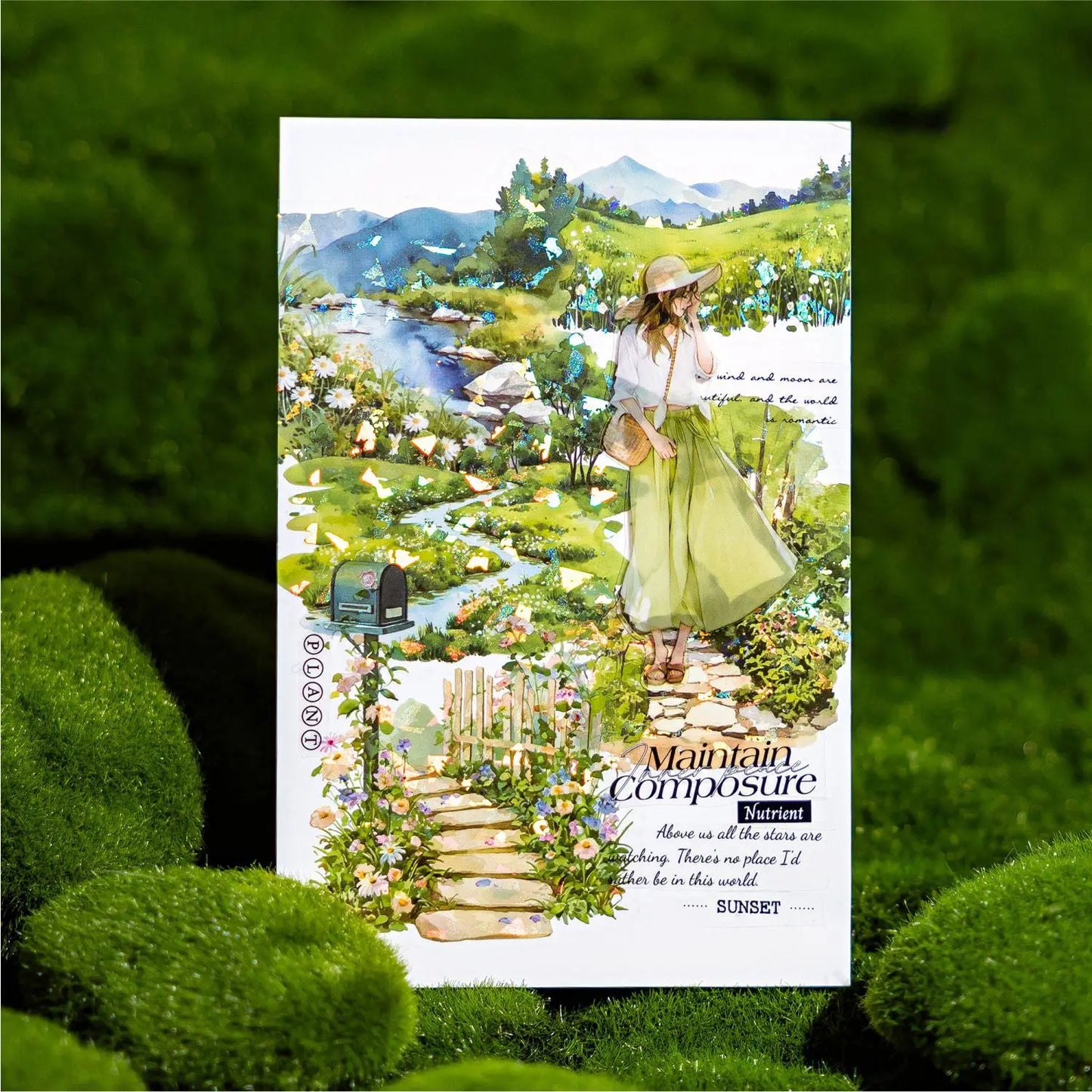 20pcs/1lot Kawaii Scrapbook Stickers  the garden is full of greenery Junk Journal  Planner Stationery Sticker Planner Decorative