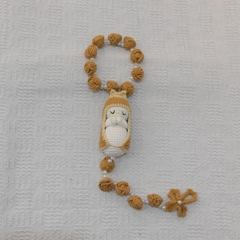 10cm Handmade Christening Baptism wedding engagement Communion birthday Bridal baby Rosaries Christmas Gift Home Decoration