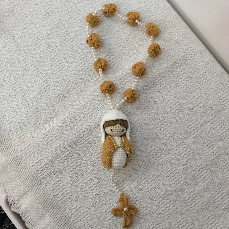 10cm Handmade Christening Baptism wedding engagement Communion birthday Bridal baby Rosaries Christmas Gift Home Decoration
